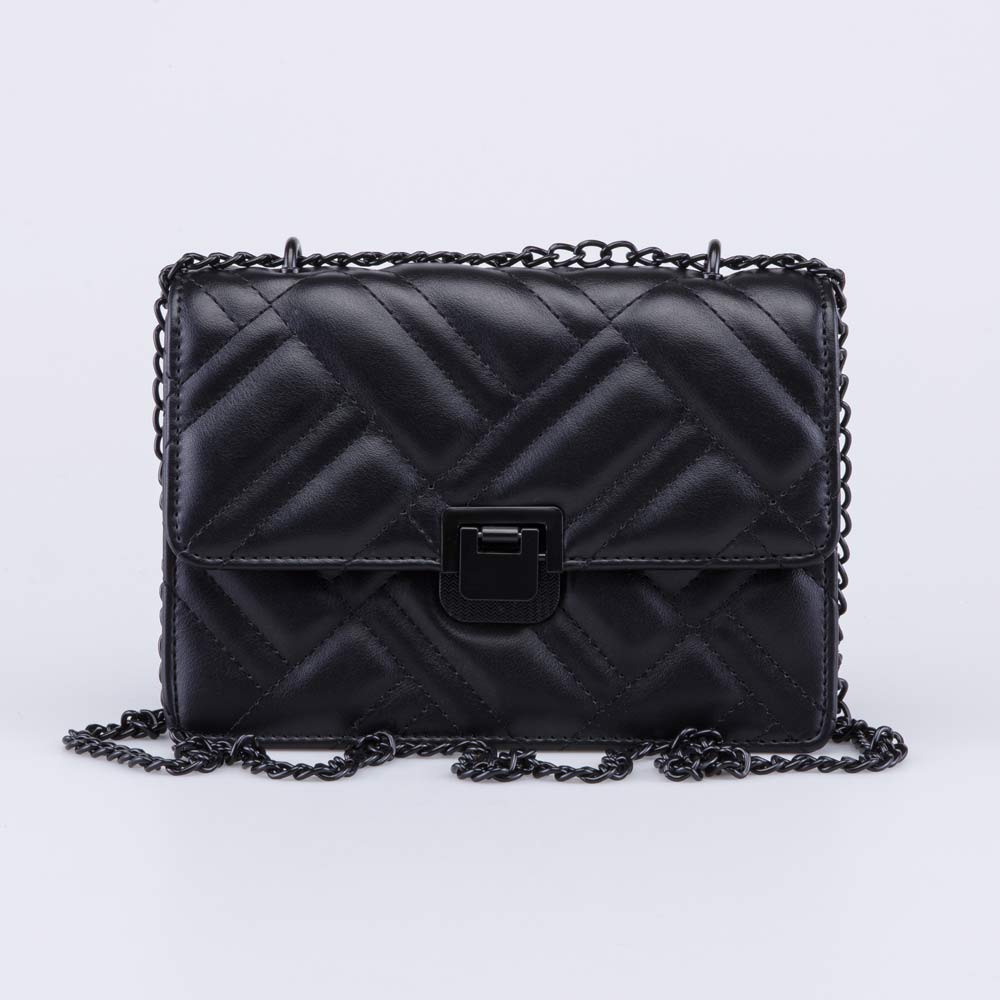 02802395-40 Детская черная сумочка со стежкой, все фото 1