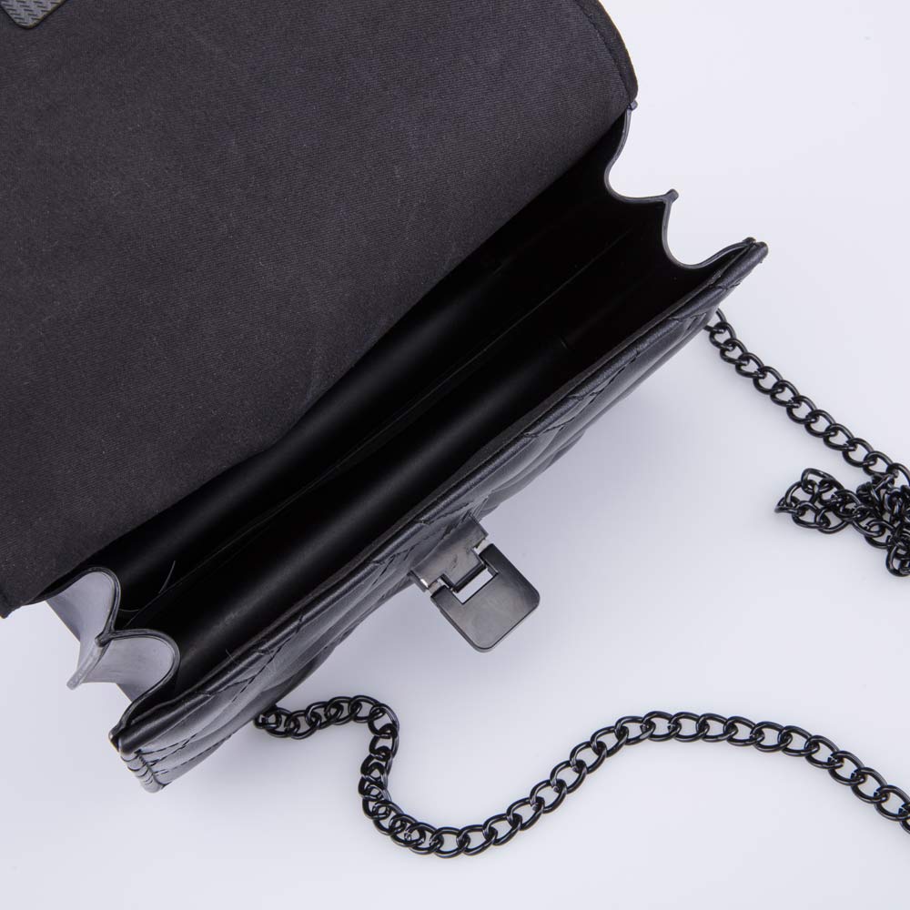 02802395-40 Детская черная сумочка со стежкой, все фото 4