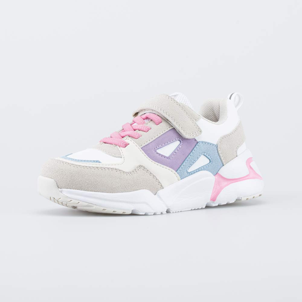 644288-79 Бежевые кроссовки для девочки Контраст, все фото 1