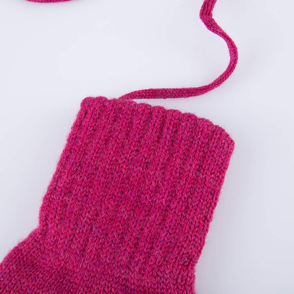 07821222-40 Теплые перчатки из шерсти мериноса малиновый, все фото 2