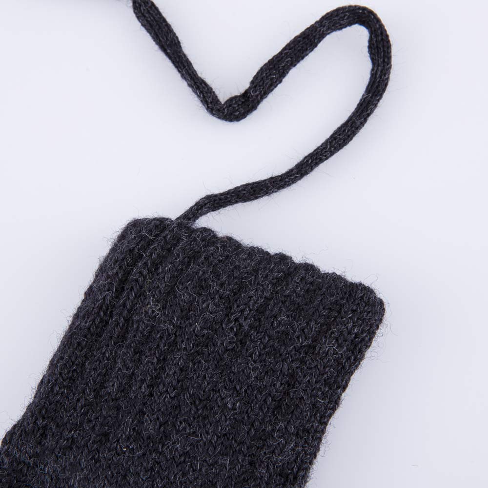 07721197-40 Варежки двухслойные из шерсти мериноса темно-серый, все фото 2