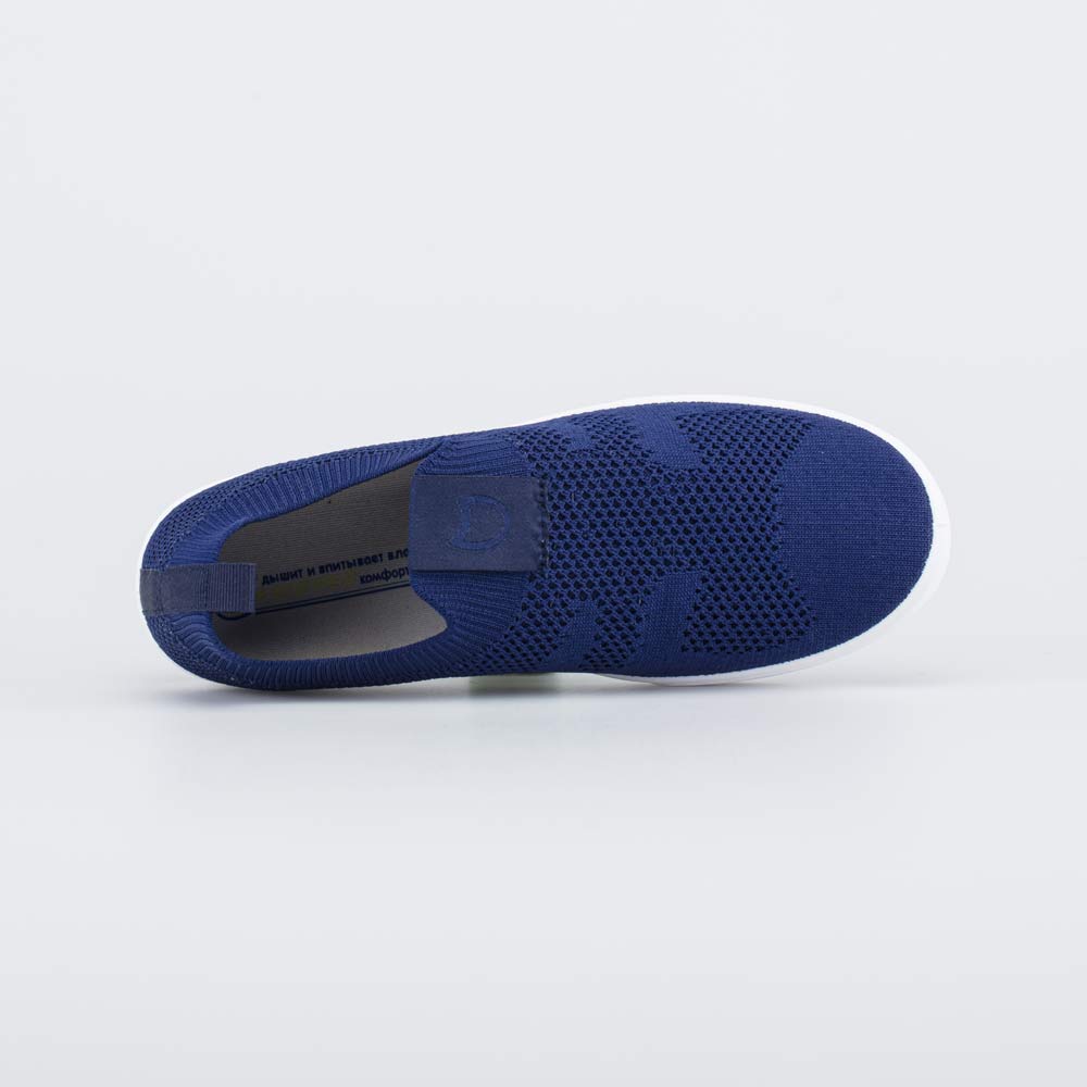 731130-13 Кеды из вязаного текстиля для мальчика синий, все фото 4