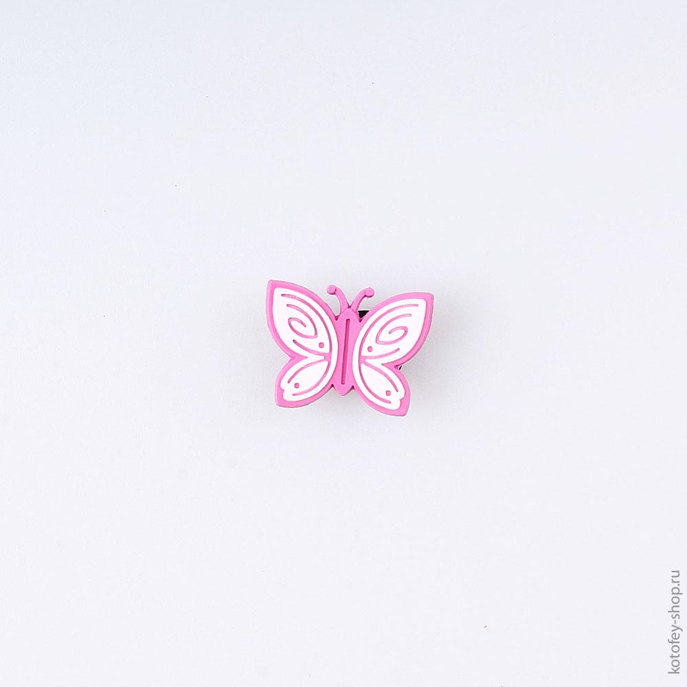 03014005-40 Украшение для обуви Бабочка белая, все фото 1