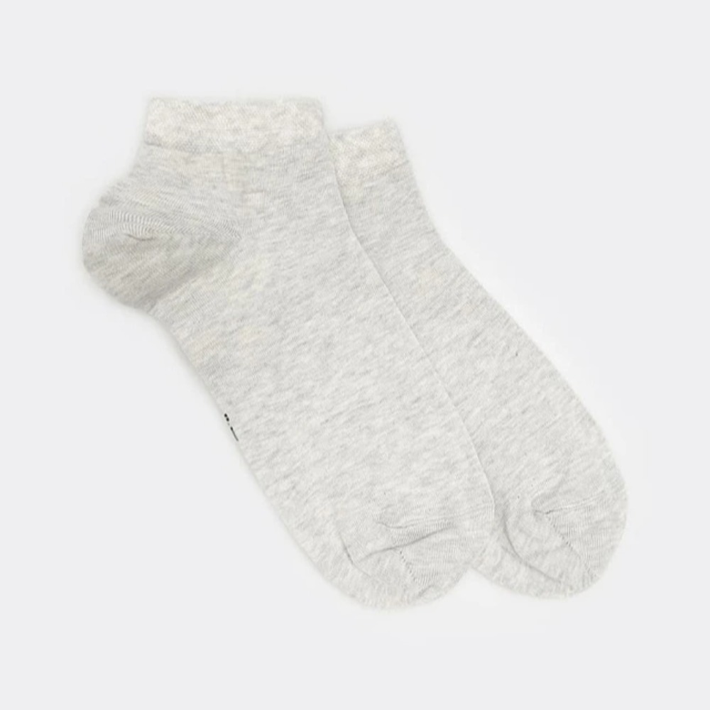 07842553-40 Хлопковые укороченные носки сетка светло-серый, все фото 1
