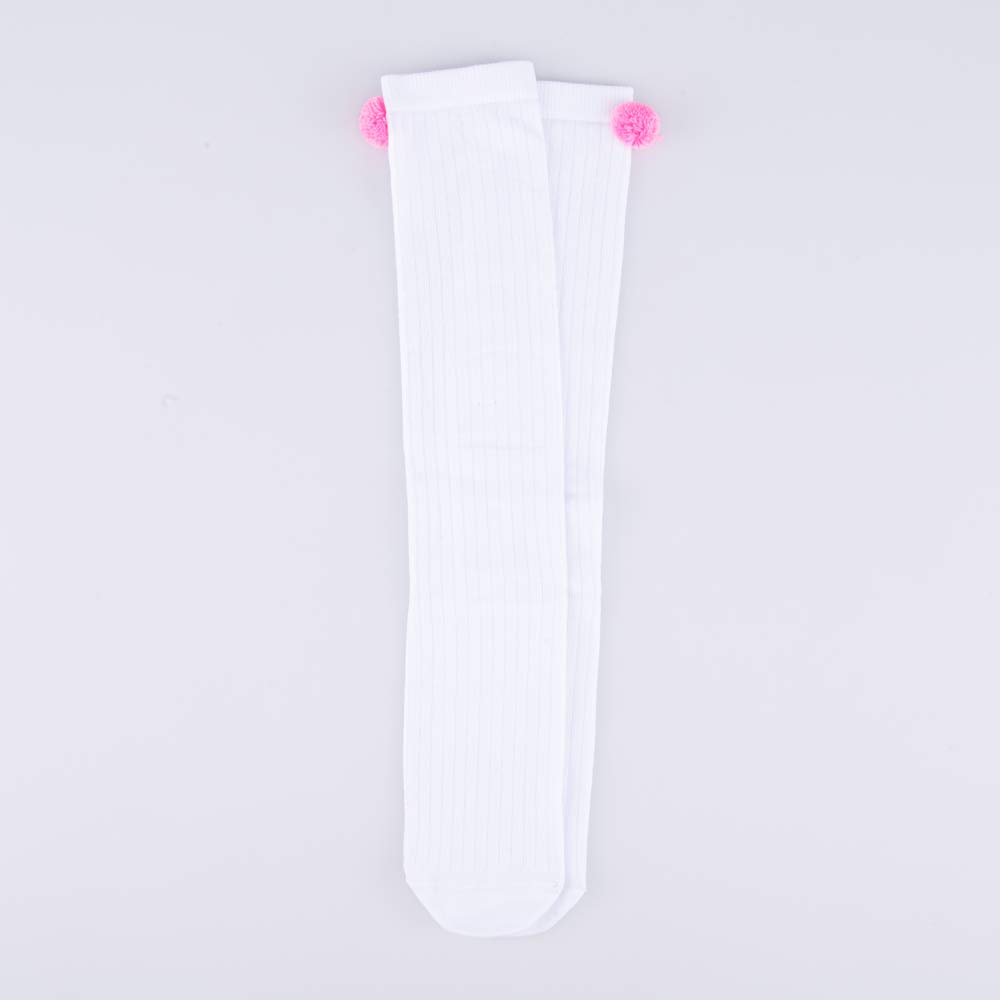 07842352-40 Белые хлопковые гольфы с помпоном MF, все фото 3