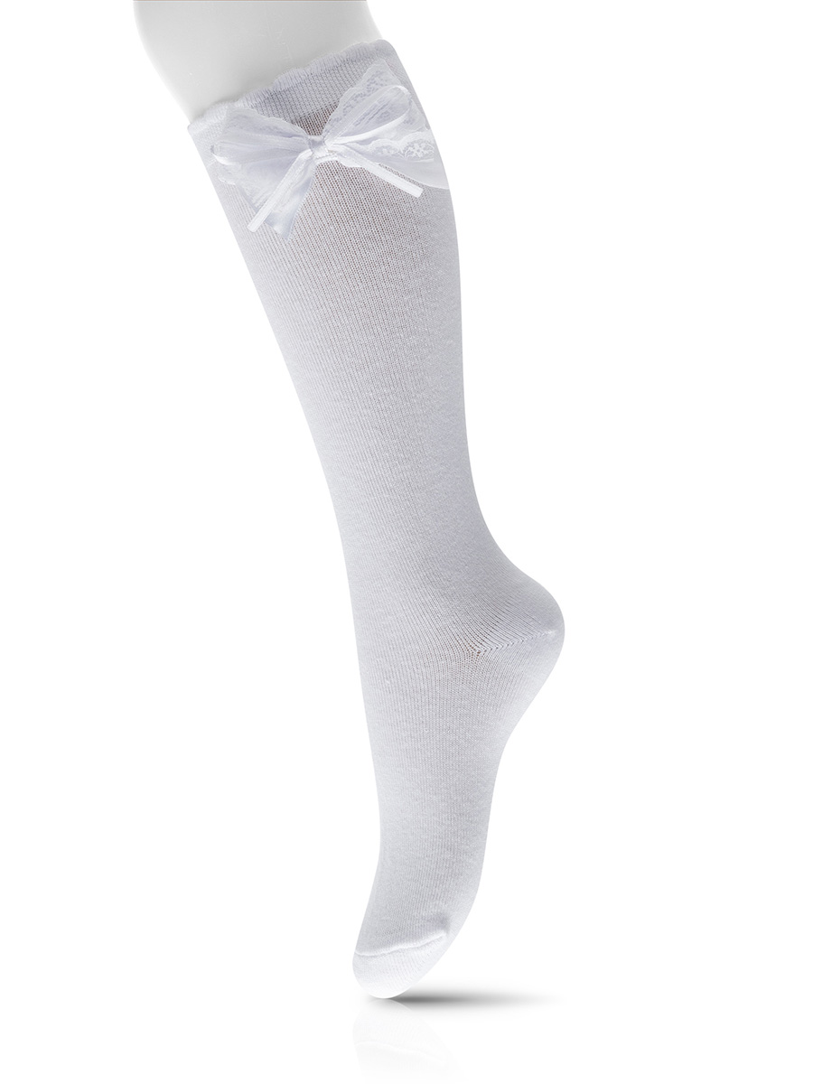 07842523-40 Белые гольфы из хлопка с бантом BNM , все фото 1