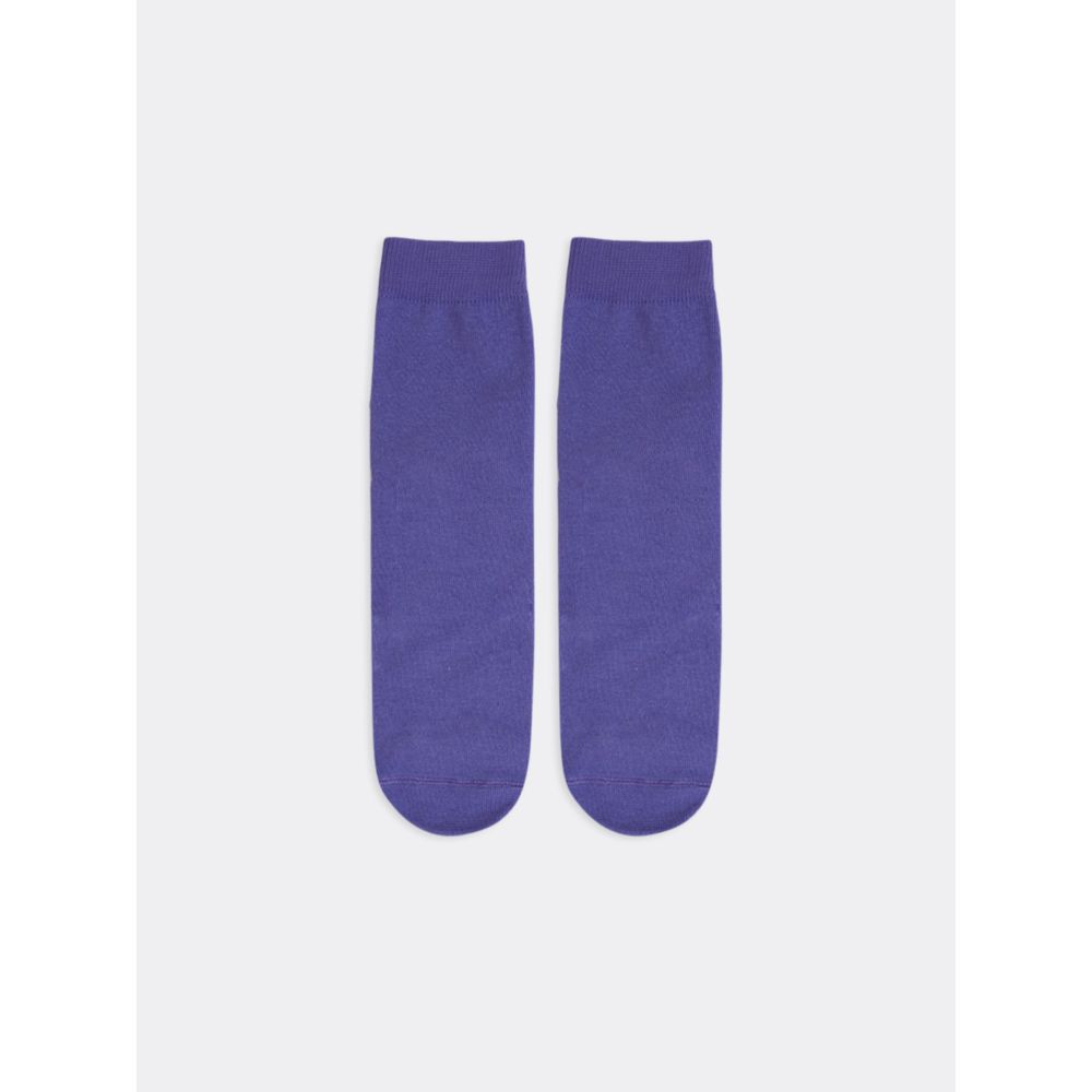 07042578-40 Хлопковые однотонные носки фиолетовый, все фото 1
