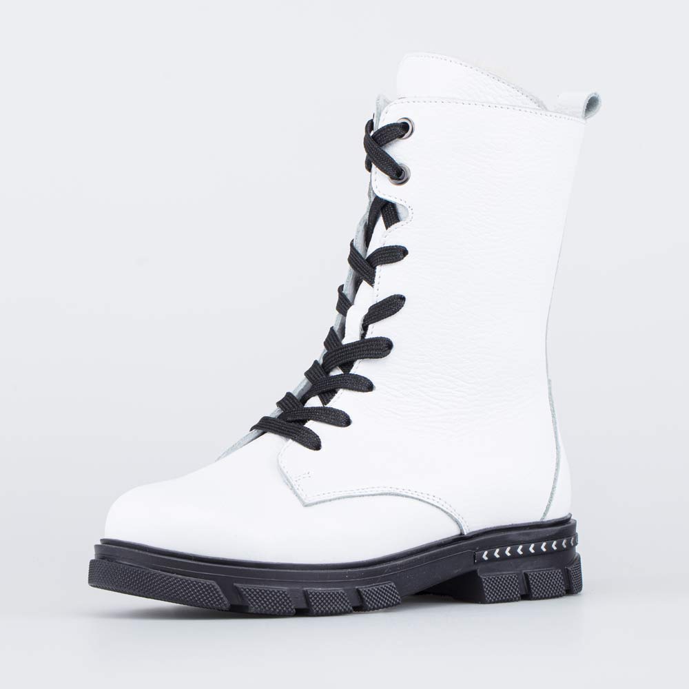 652195-44 Белые высокие ботинки для девочки , все фото 1