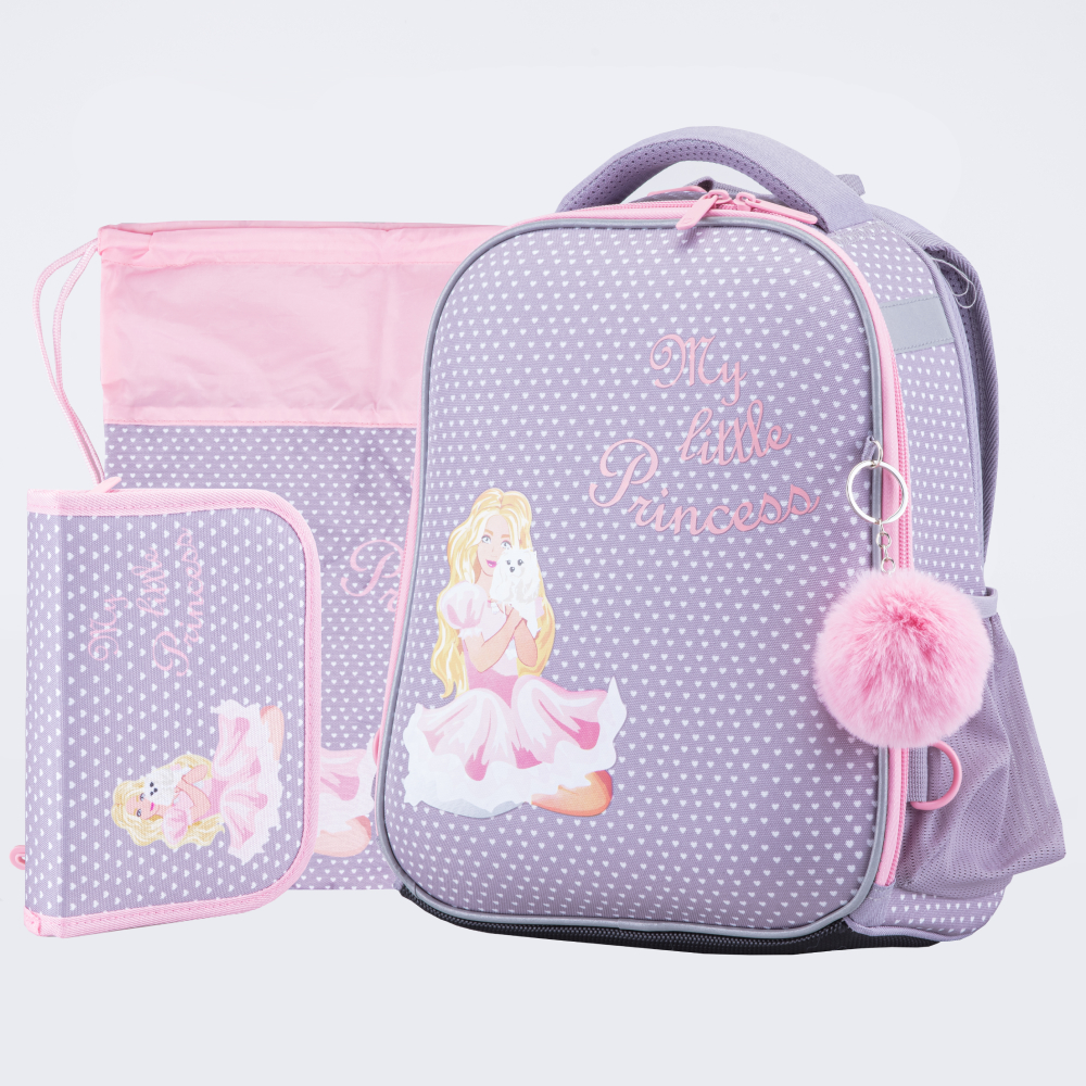 02817330-40 Школьный набор рюкзак + мешок + пенал Принцесса, все фото 1