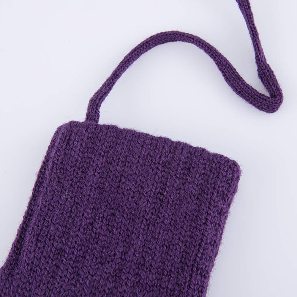 07821203-40 Варежки двухслойные из шерсти мериноса фиолетовый, все фото 2