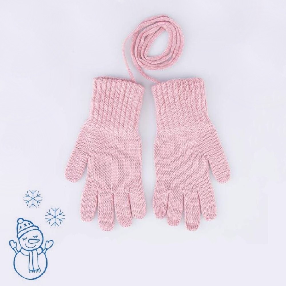 07821221-40 Теплые перчатки из шерсти мериноса розовый, все фото 1