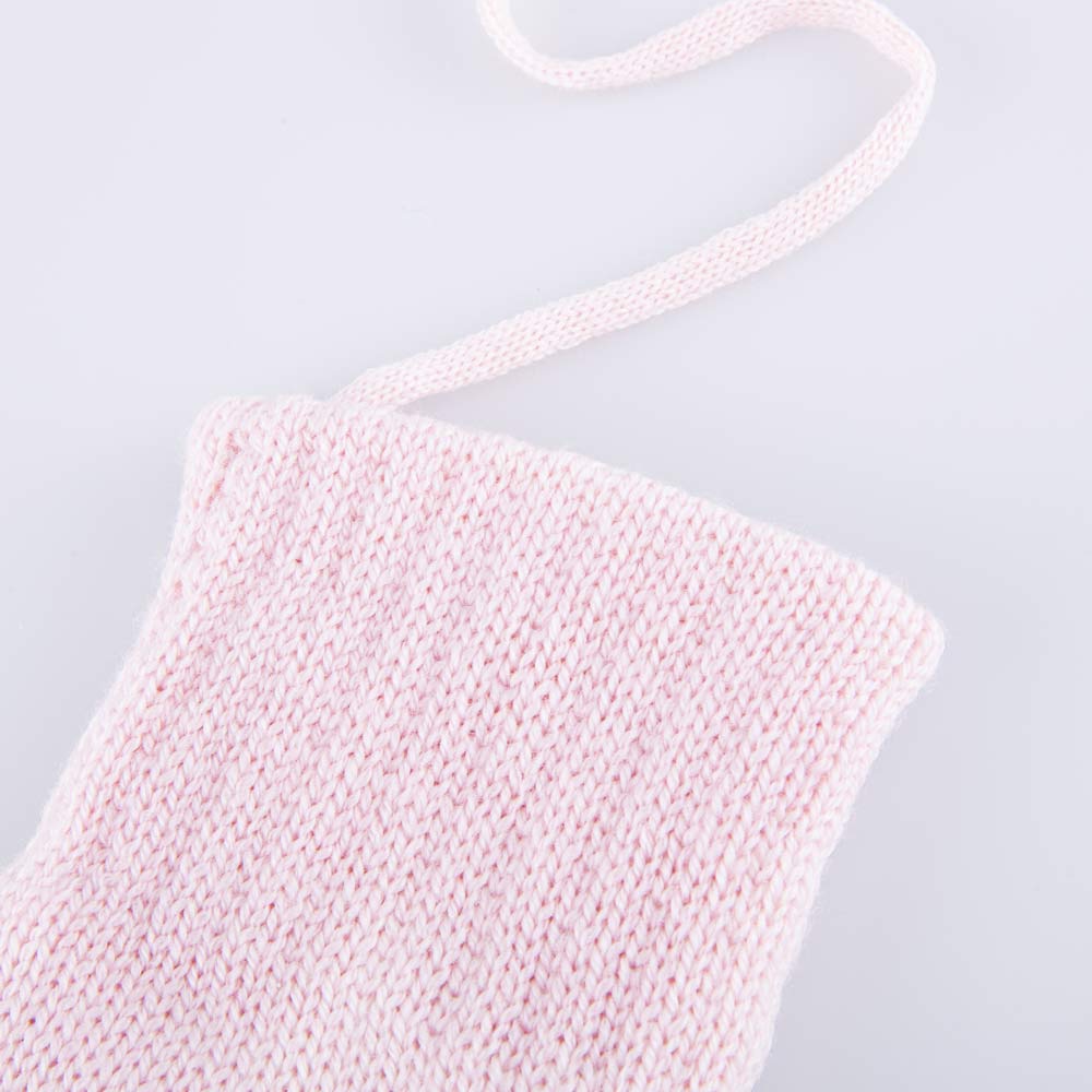 07822206-40 Теплые варежки из шерсти мериноса Снежинка розовый, все фото 2