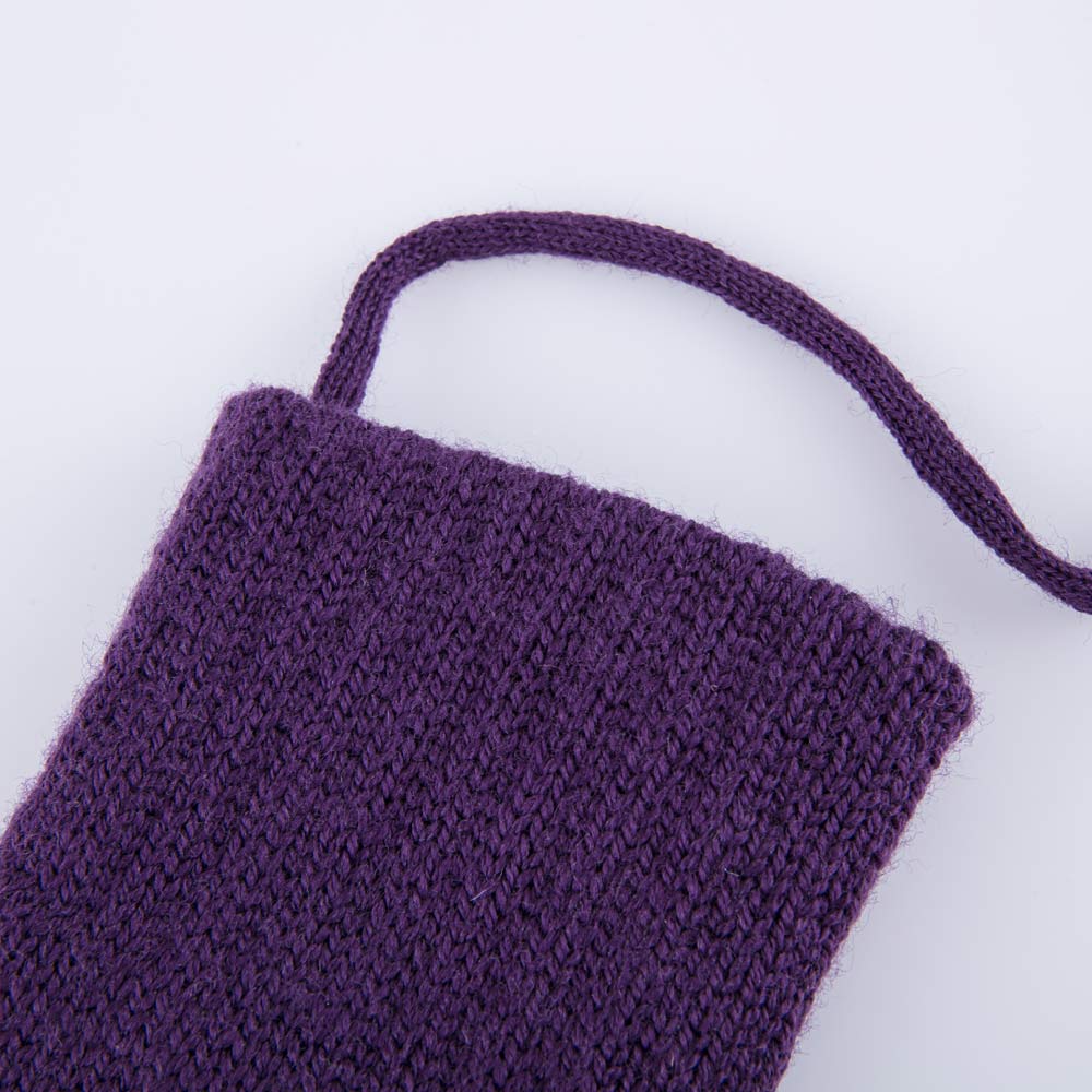 07822226-42 Теплые шерстяные перчатки Снежинки фиолетовый, все фото 2