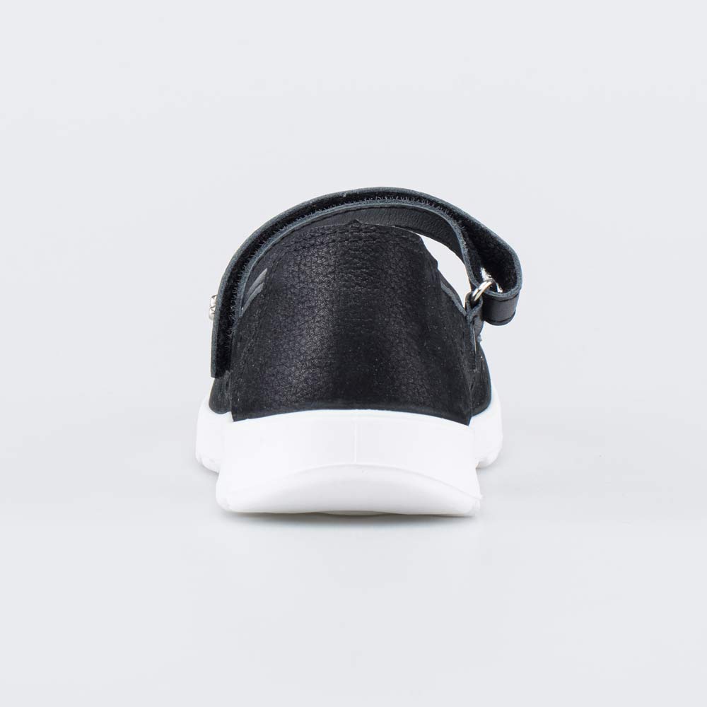 432167-22 Черные школьные туфли-балетки Сердечки , все фото 5