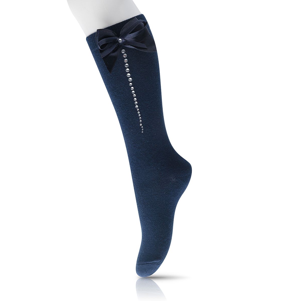 07842527-40 Синие гольфы из хлопка со стразами BNM , все фото 1