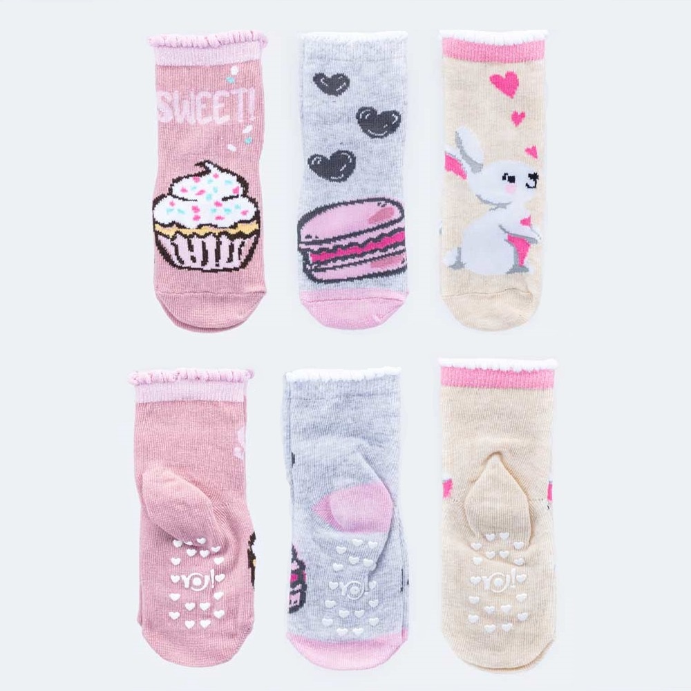 07842505-40 Носки с тормозами для девочки в ассортименте (1 пара), все фото 3