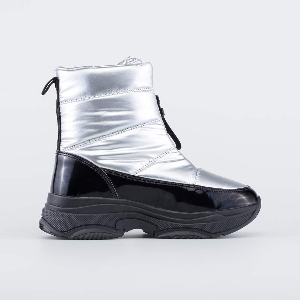 764047-42 Мембранные ботинки-дутики для девочки серебристый, все фото 2