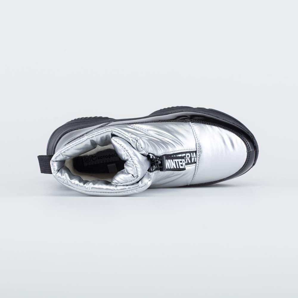 764047-42 Мембранные ботинки-дутики для девочки серебристый, все фото 4