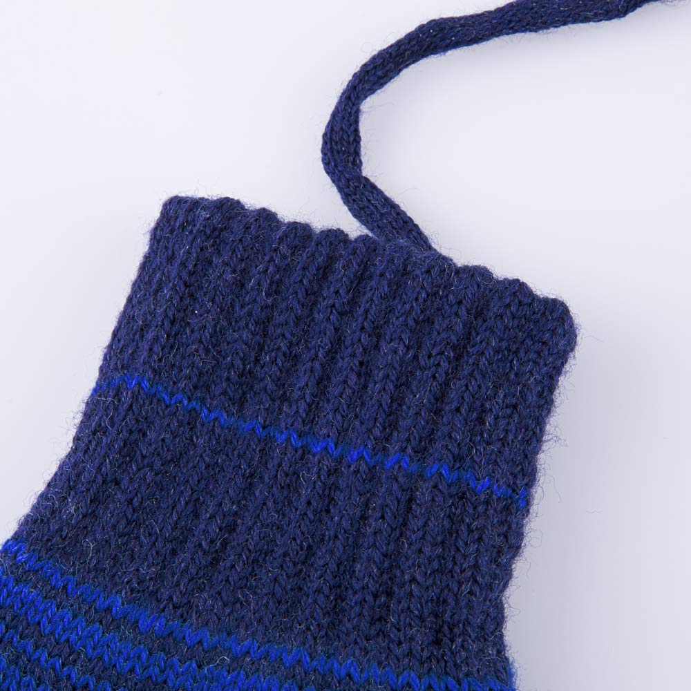 07722248-40 Перчатки из шерсти мериноса синий в голубую полоску, все фото 2