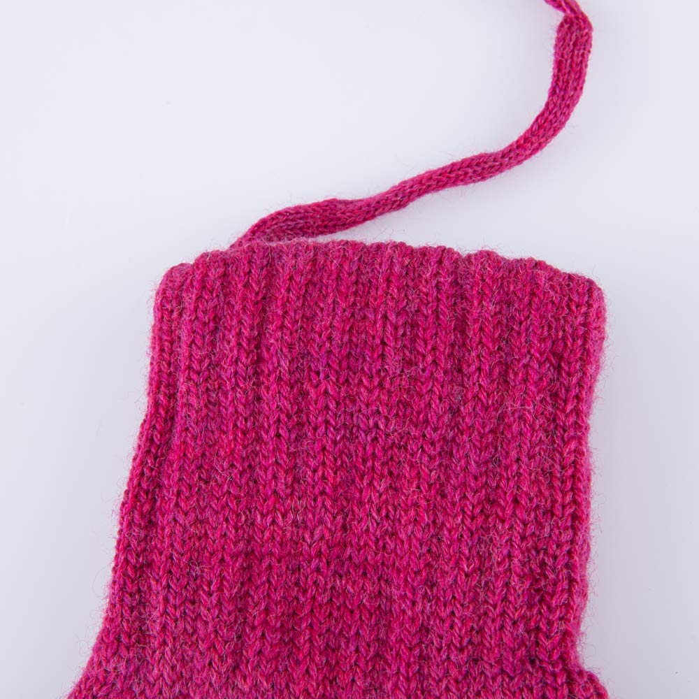 07821202-41 Варежки однослойные из шерсти мериноса бордовый, все фото 2