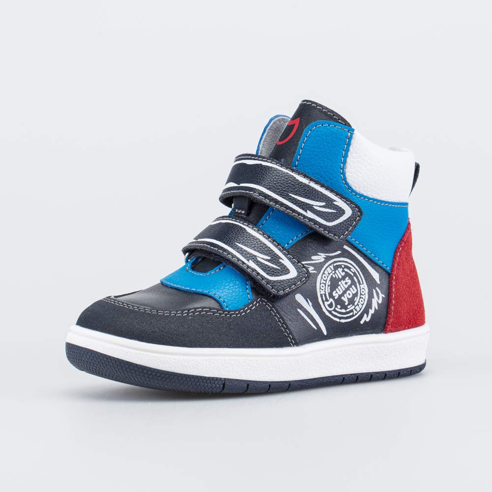 352406-21 Кожаные ботинки с липучками , все фото 1