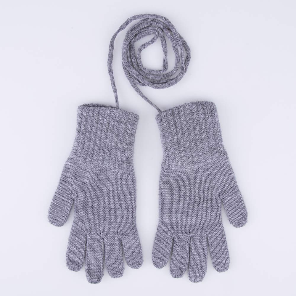 07721218-40 Перчатки детские двухслойные серо-бежевый, все фото 1