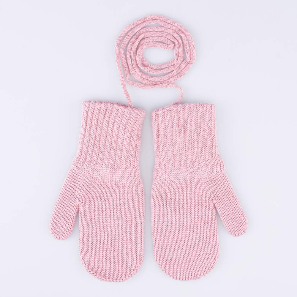 07821200-41 Варежки однослойные из шерсти мериноса розовый, все фото 1
