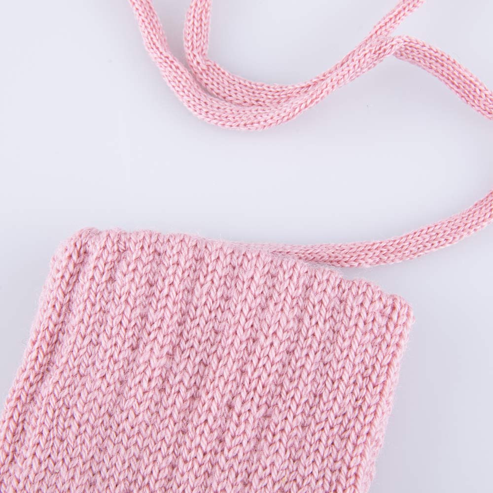 07821200-41 Варежки однослойные из шерсти мериноса розовый, все фото 2