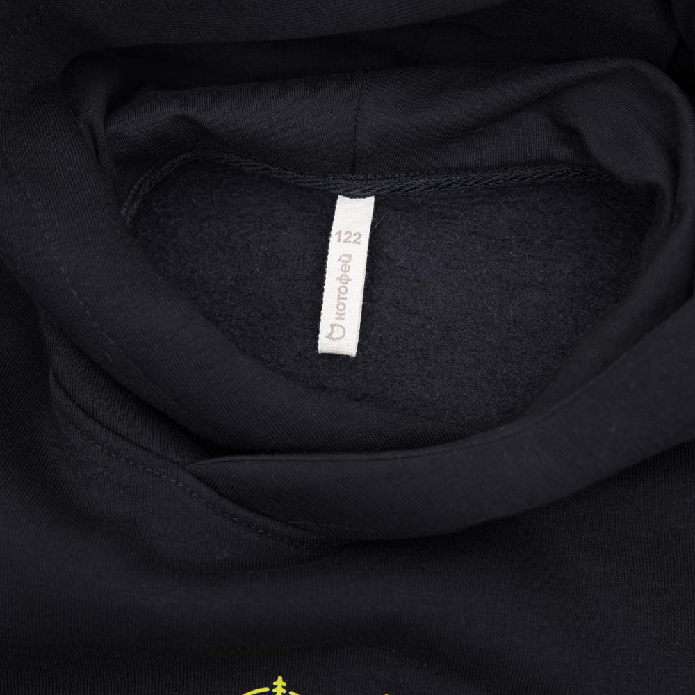 07764065-40 Костюм худи + брюки с начесом черный, все фото 4