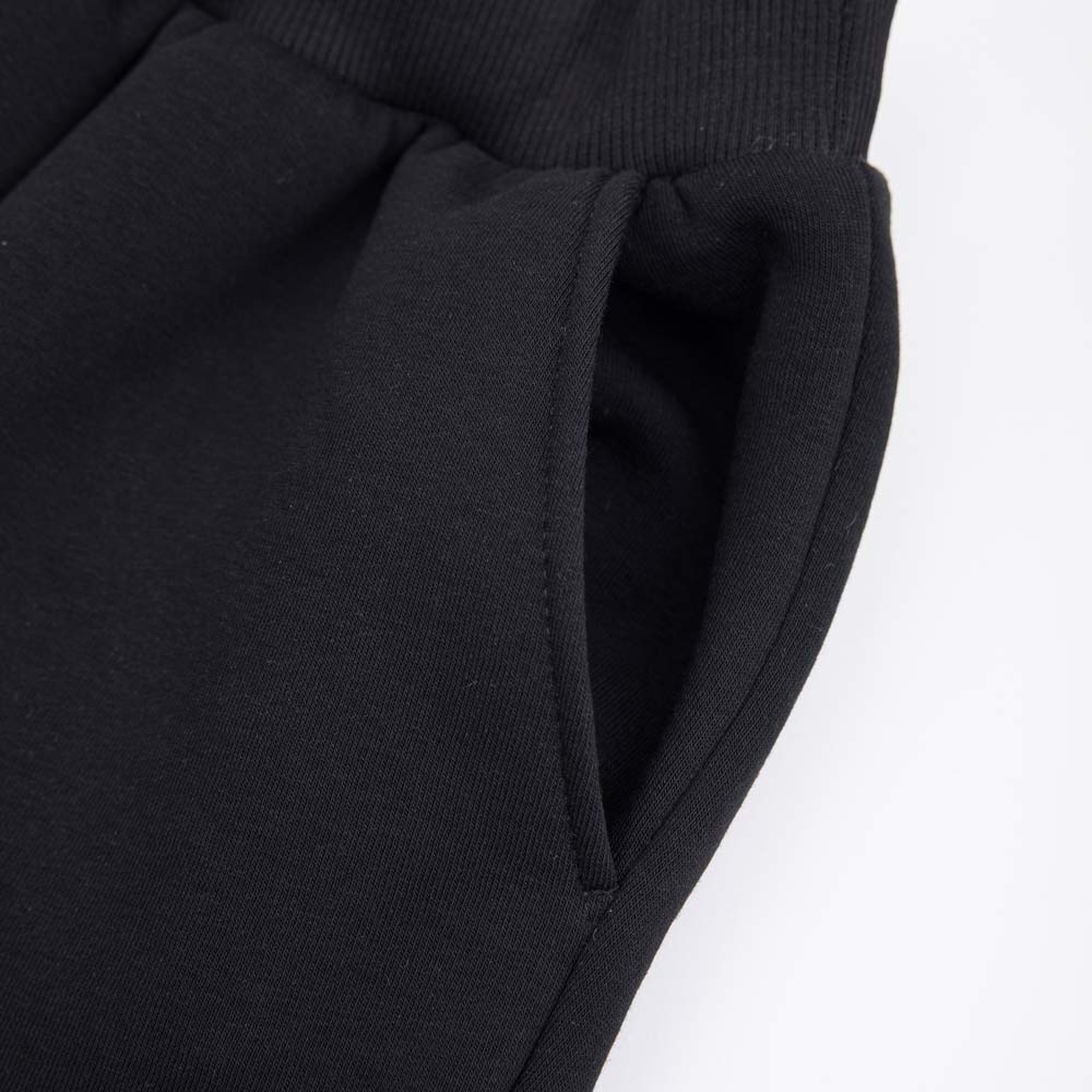 07764065-40 Костюм худи + брюки с начесом черный, все фото 5