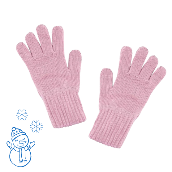 07822170-40 Теплые перчатки для девочек пыльная роза, все фото 1