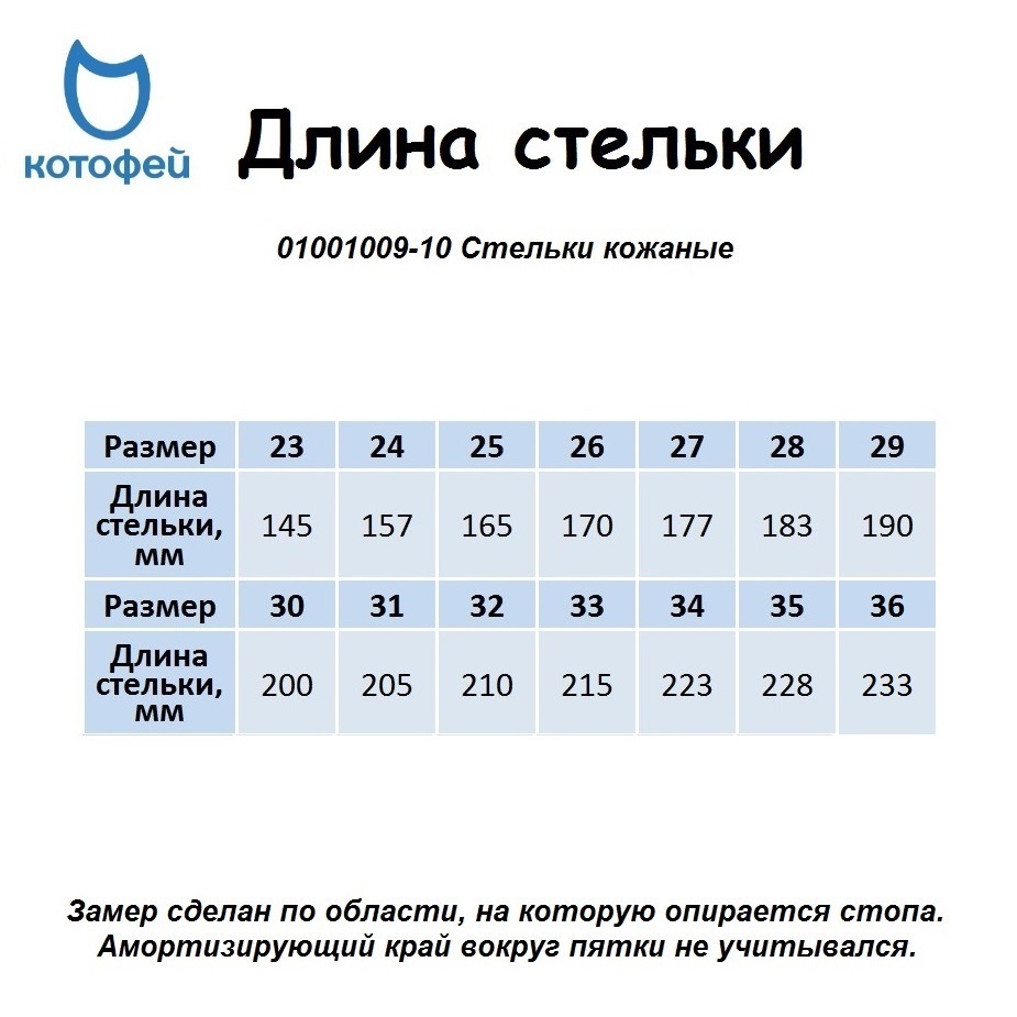 01001009-10 Стельки кожаные, все фото 2