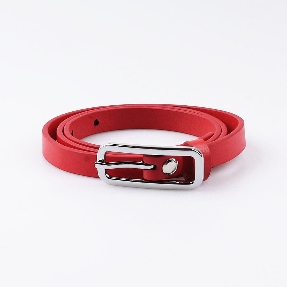 03804012-26 Ремень кожаный для девочек Красный, все фото 1