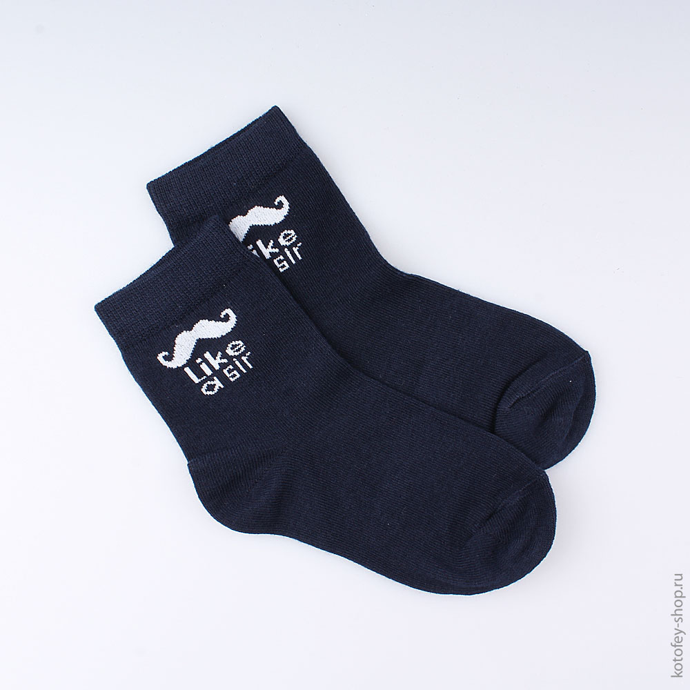 07742079-20 Носки детские Усы лорда, тёмн.син, все фото 1