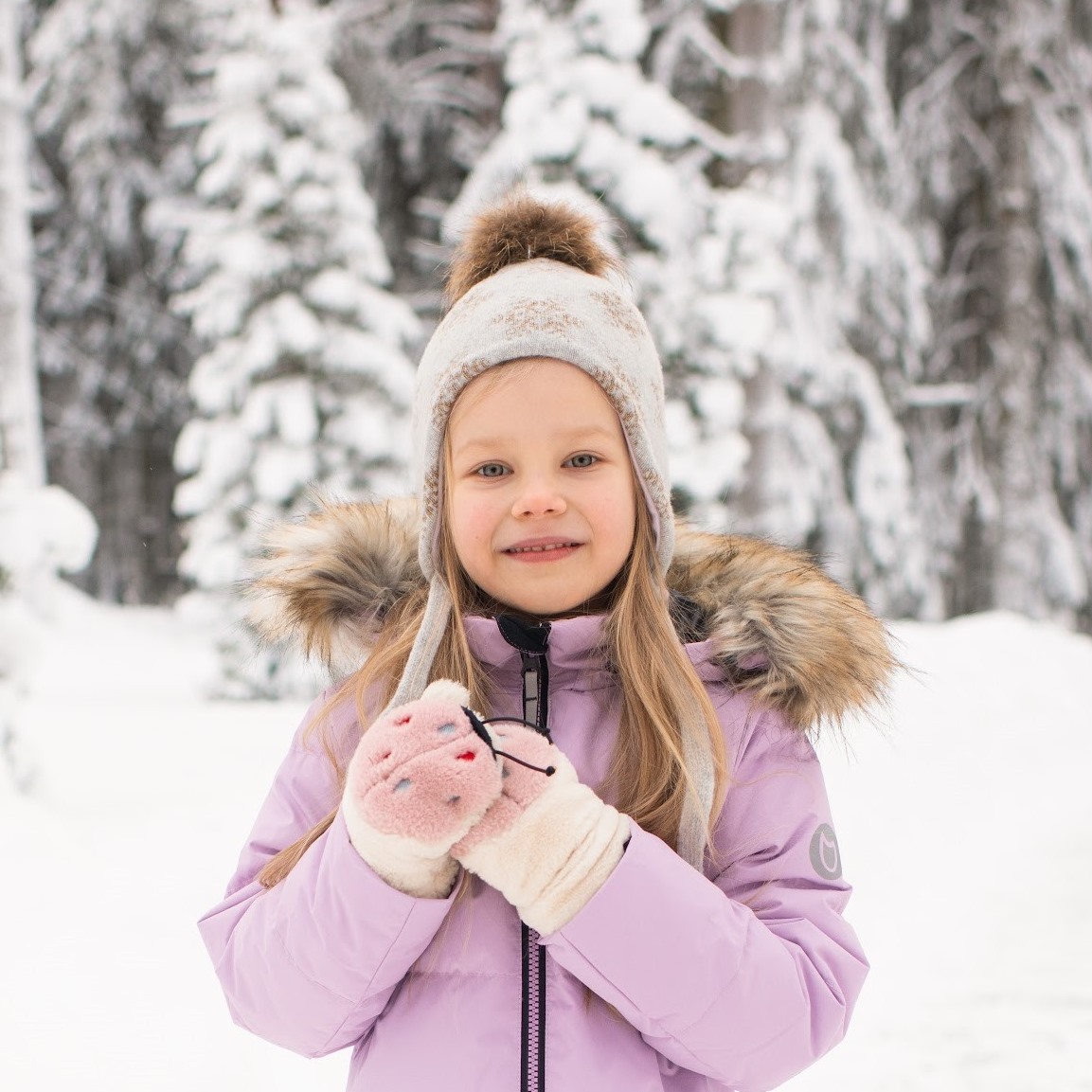 07811101-40 Зимняя шапка для девочки, белая, все фото 2