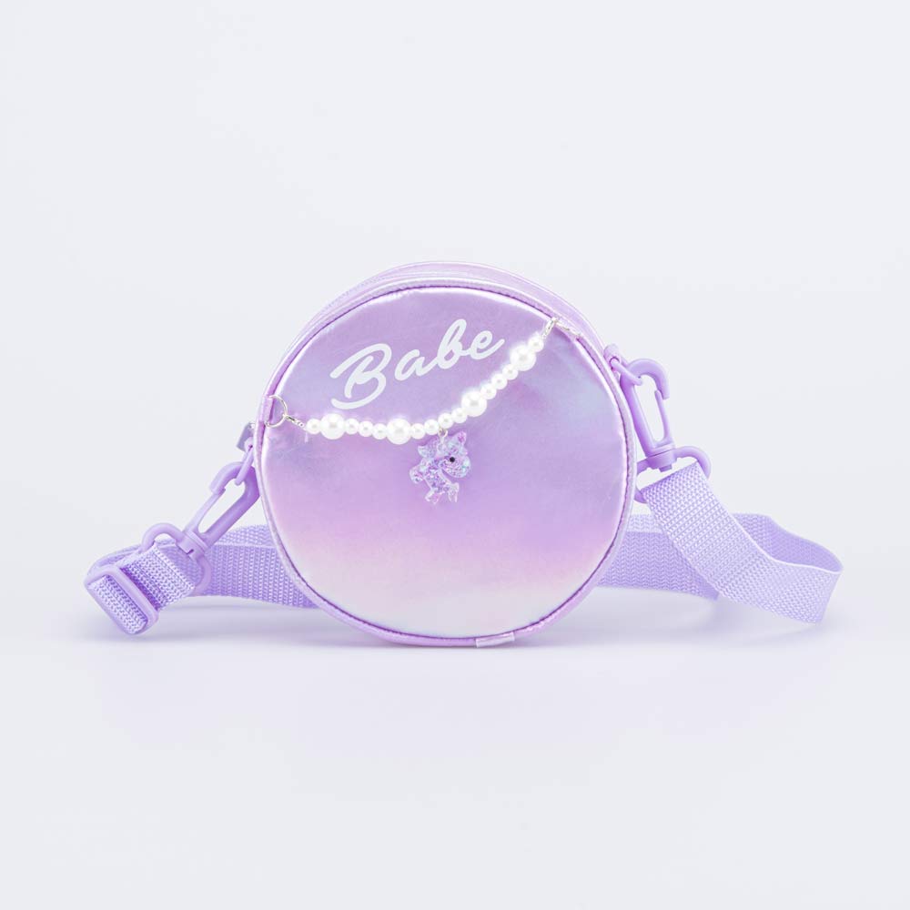 02802331-40 Круглая сумка детская Галография сиреневый, все фото 1