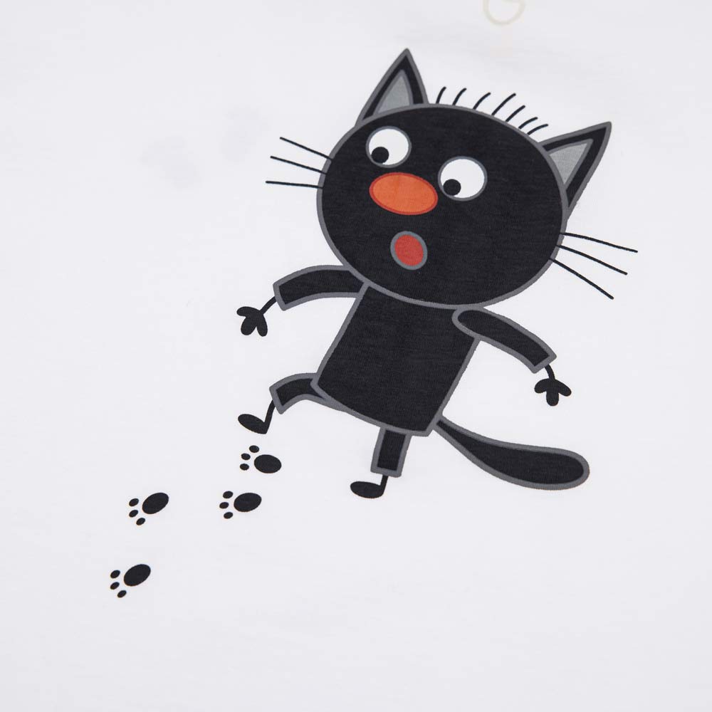 07702041-40 Футболка детская Три кота белый, все фото 4