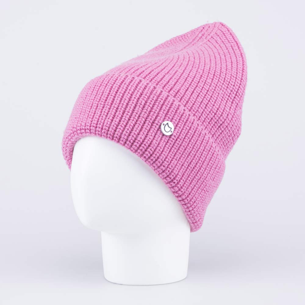 07811551-40 Розовая однослойная шапка с отворотом, все фото 1