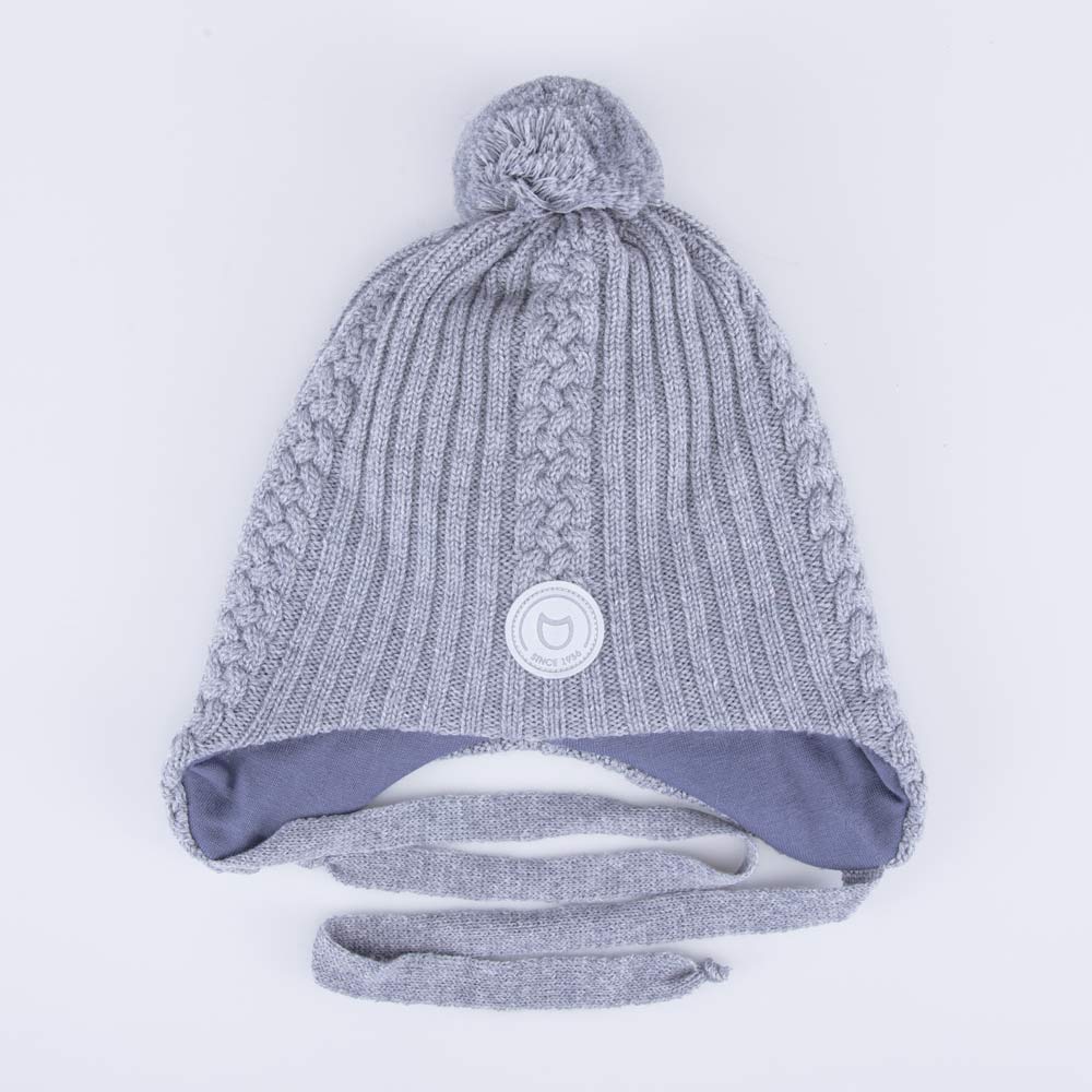 07711380-43 Шапка на завязках с утеплителем, серый, все фото 4