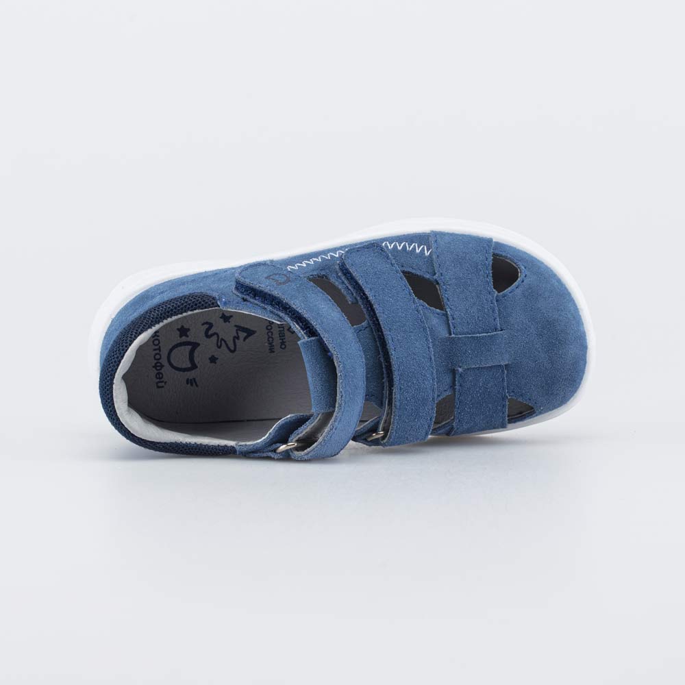 122246-21 Кожаные сандалии на липучках, все фото 4