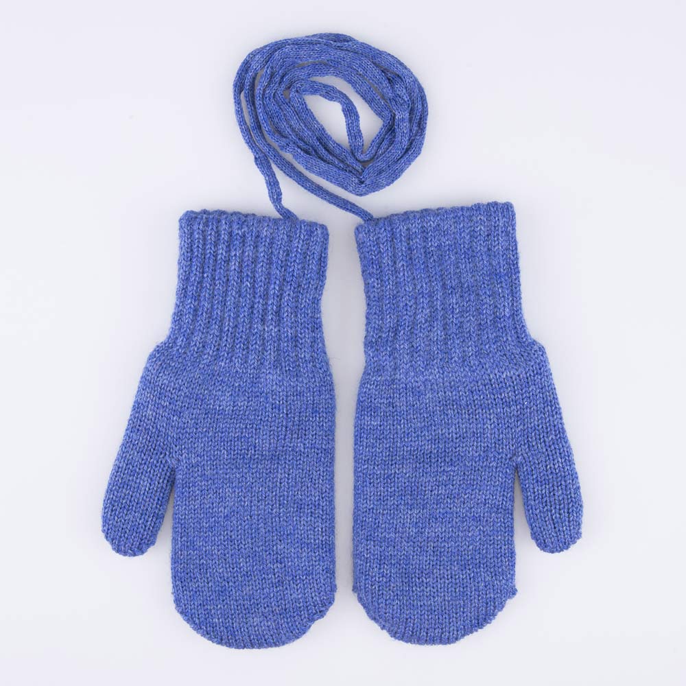 07721233-42 Теплые варежки из шерсти мериноса синий, все фото 1