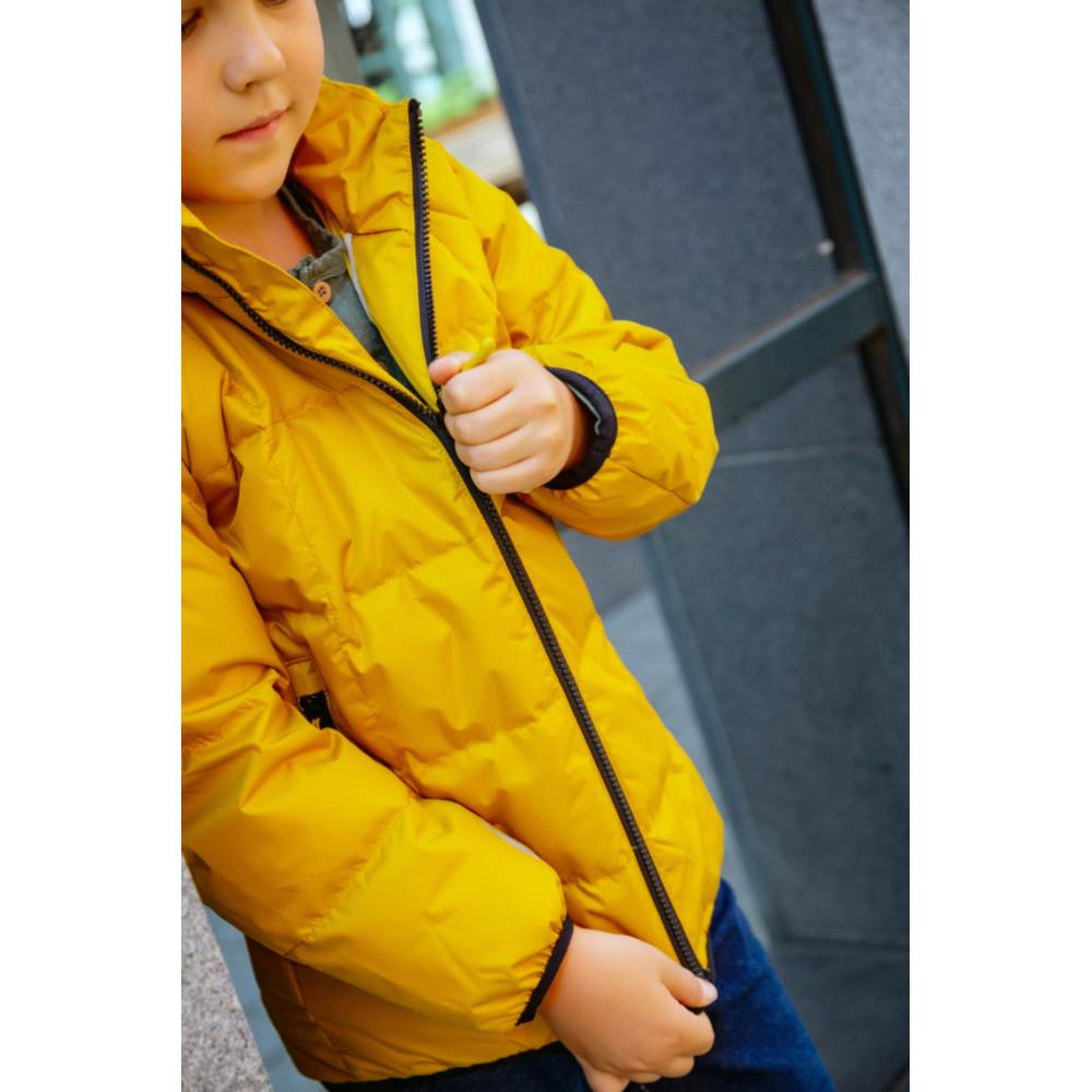 07057006-40 Куртка-пуховик осенне-весенняя горчичный, все фото 8