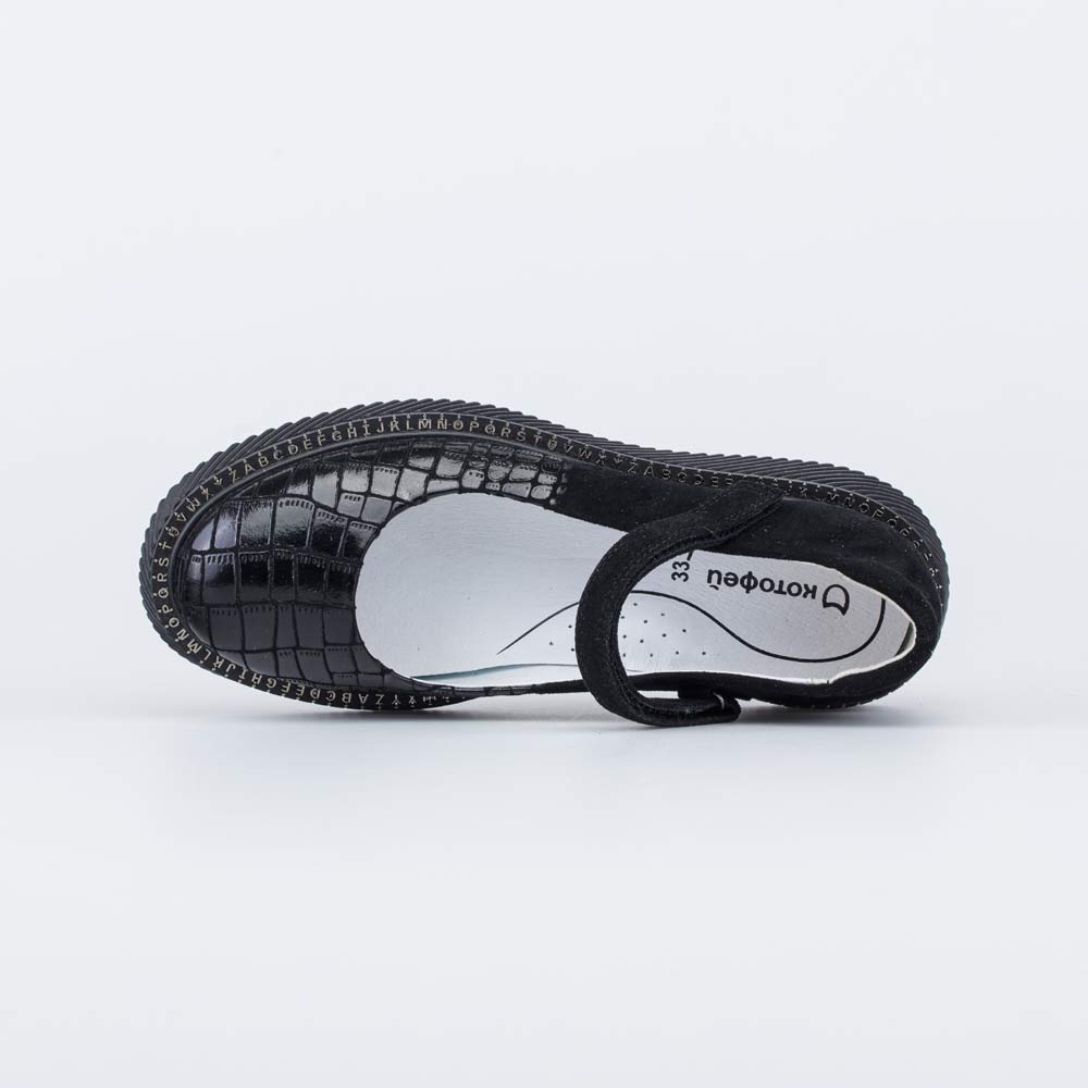 633045-21 Чёрные туфли для девочки Алфавит, все фото 4