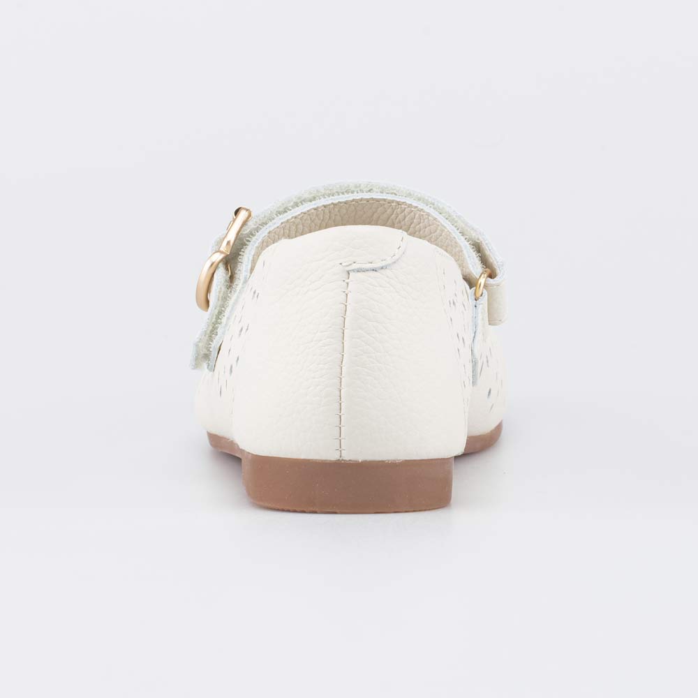 532366-21 Детские праздничные туфли с перфорацией бежевые, все фото 5