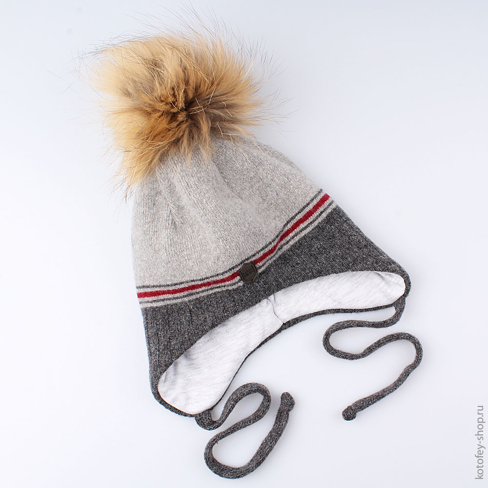 07711091-41 Шапка зимняя 80% шерсти серая, все фото 1