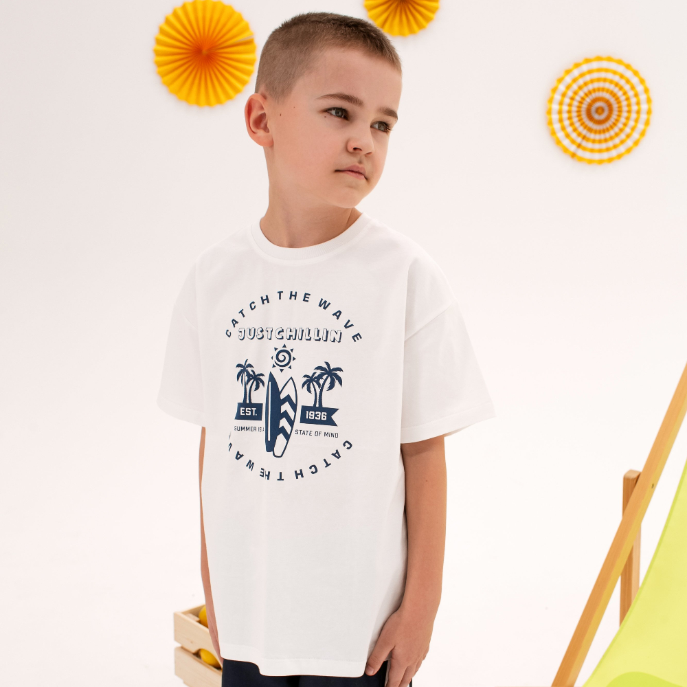 07702043-40 Белая футболка для мальчика, все фото 6