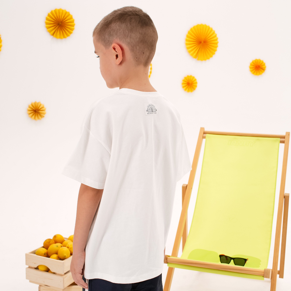 07702043-40 Белая футболка для мальчика, все фото 7