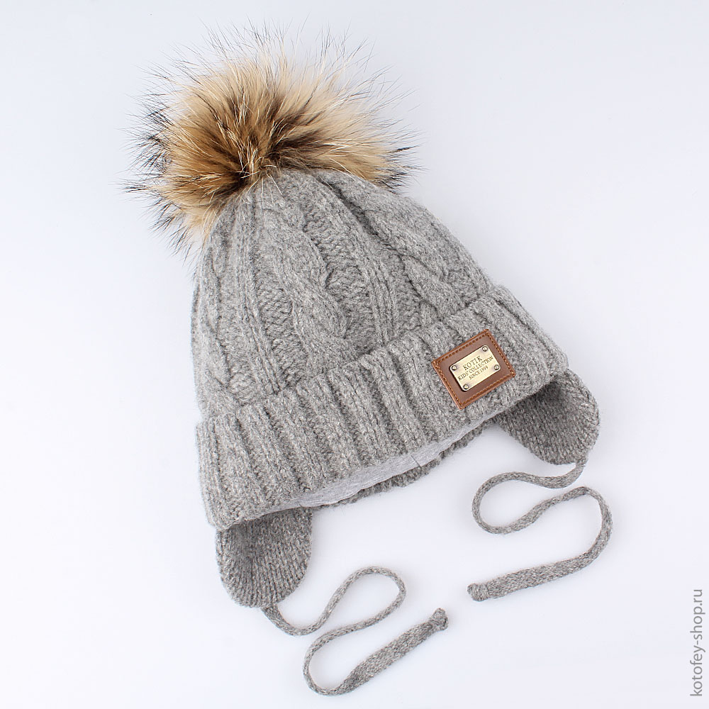 07711098-40 Шапка зимняя 80% шерсти серая, все фото 1