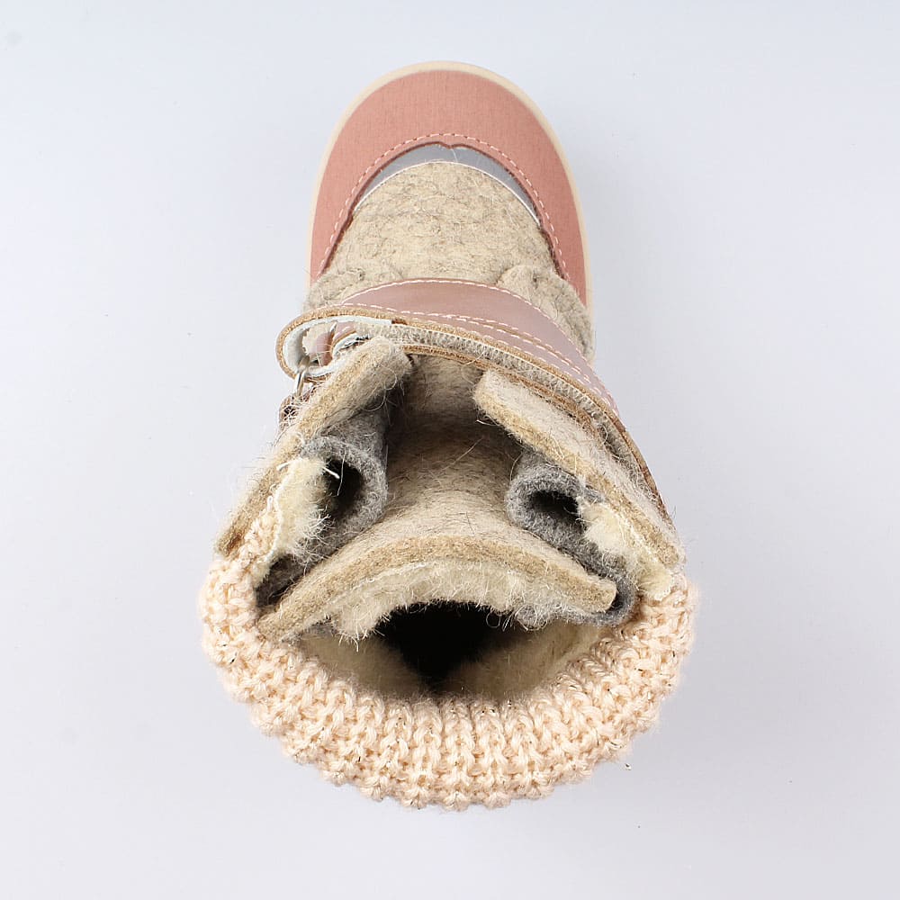 357005-42 Валенки на липучках Звездочка бежевый, все фото 4