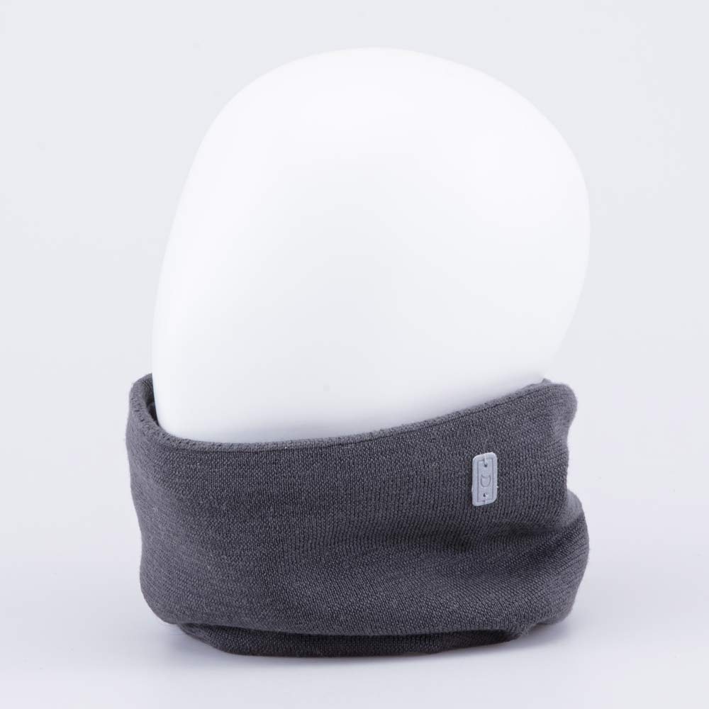 07712118-21 Шерстяной вязаный снуд темно-серый, все фото 1